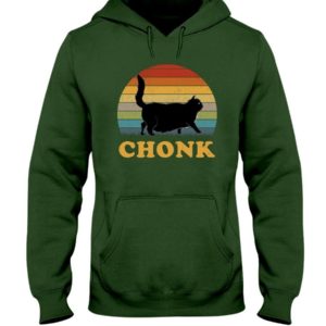 Chonk Cat Vintage Shirt Hooded Sweatshirt Forest Green S