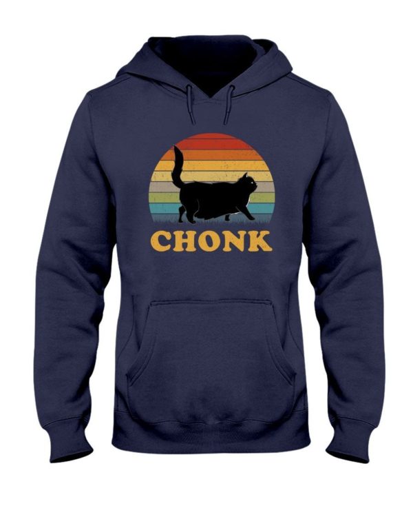 Chonk Cat Vintage Shirt Hooded Sweatshirt Navy S