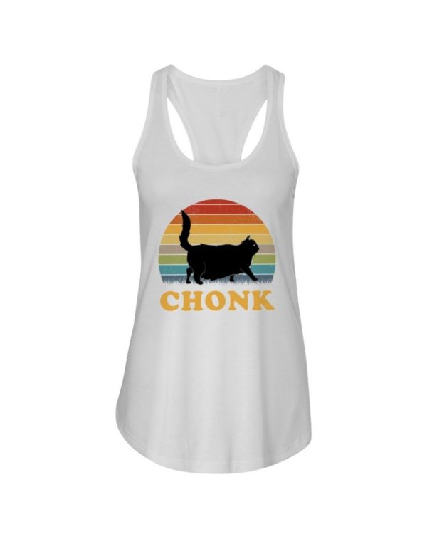 Chonk Cat Vintage Shirt Ladies Flowy Tank White S