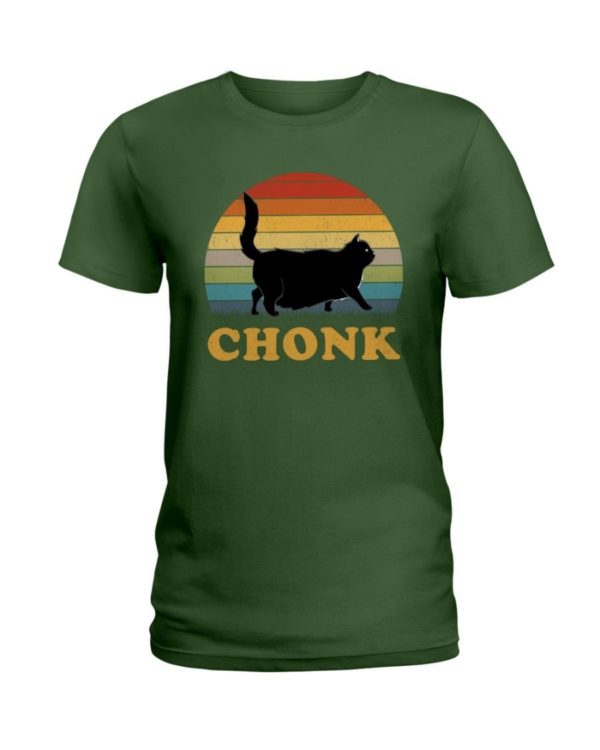 Chonk Cat Vintage Shirt Ladies T-Shirt Forest Green S