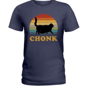 Chonk Cat Vintage Shirt Ladies T-Shirt Navy S