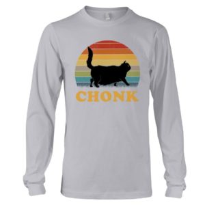 Chonk Cat Vintage Shirt Long Sleeve Tee Ash S
