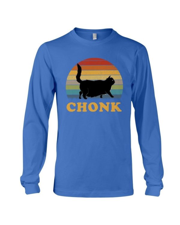 Chonk Cat Vintage Shirt Long Sleeve Tee Royal Blue S