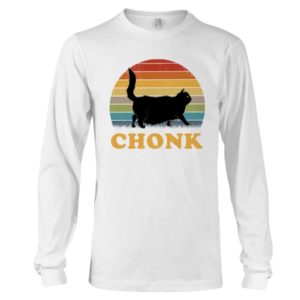 Chonk Cat Vintage Shirt Long Sleeve Tee White S