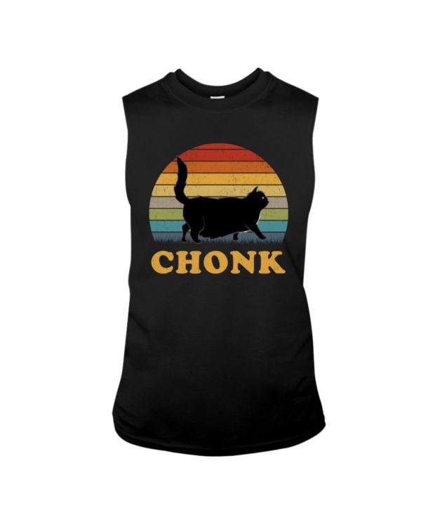 Chonk Cat Vintage Shirt Sleeveless Tee Black S