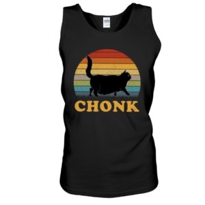 Chonk Cat Vintage Shirt Unisex Tank Black S