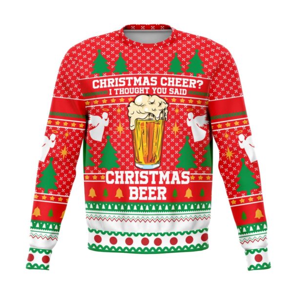 Christmas Cheer? Christmas Beer Christmas Sweater AOP Sweater Red S