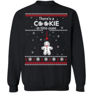 Christmas Couple Sweatshirt Pregnancy Announcement I Put A Cookie Shirt product photo 3