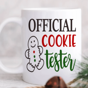 Christmas Gingerbread Coffee Official Cookie Tester Coffee Mug Mug 11oz White One Size