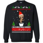 Christmas Groot Ugly Sweater, Reindeer Christmas sweater Dancing Groot Sweatshirt Black S