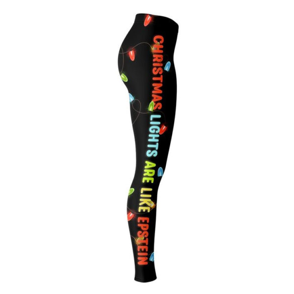 Christmas Lights Are Like Epstein Gift Leggings 3D All Over print product photo 2