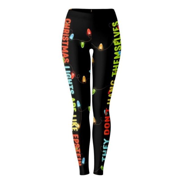 Christmas Lights Are Like Epstein Gift Leggings 3D All Over print product photo 0