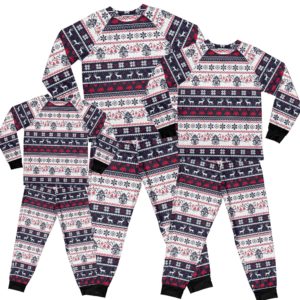 Christmas Pattern Family Pajamas Set Kid Pajamas Shirt White 2Y