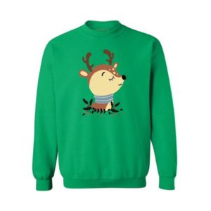 Christmas Sweater Reindeer Christmas Sweatshirt Green S