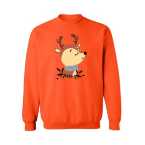 Christmas Sweater Reindeer Christmas Sweatshirt Orange S