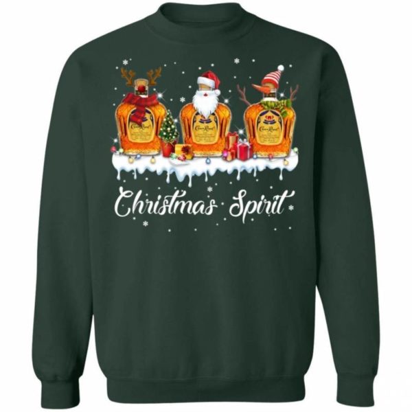 Christmas Sweatshirt Crown Royal Christmas Spirit Whisky Sweatshirt Forest Green S