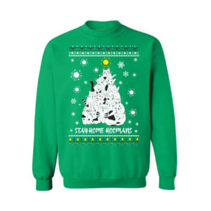Christmas Tree Kitty For Cats Lover Stay Home Hoomans Sweatshirt Sweatshirt Green S