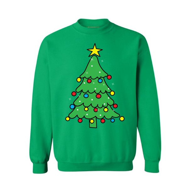 Christmas Tree Sweatshirt Style: Sweatshirt, Color: Green