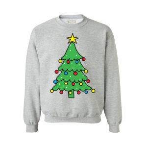 Christmas Tree Sweatshirt Sweatshirt Sport grey S