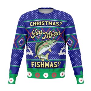 Christmas? You Mean Fishmas? Christmas Sweater AOP Sweater Blue S