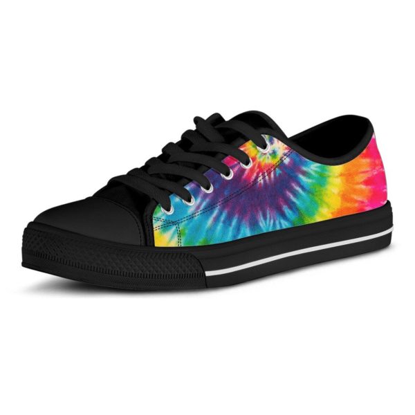 Colorful Tie Dye Hippie Low Top Shoes for Men & Women Men's Shoes Black US6