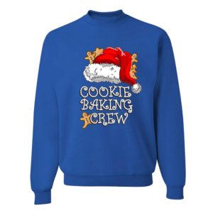 Cookie Baking Crew Santa Hat Gingerbread Christmas Sweatshirt Sweatshirt Royal Blue S