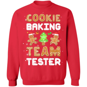 Cookie Baking Team Tester Gingerbread Team Baking Lover Christmas T-Shirt Sweatshirt Sweatshirt Red S