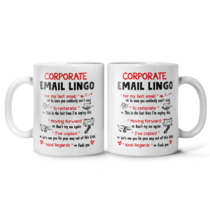 Corporate Email Lingo Coffee Mug Panorama Mug White 11oz
