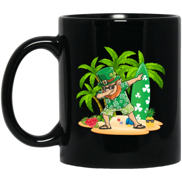 Dabbing Leprechaun Hawaiian Day Gifts Coffee Mug Mug 11oz Black One Size