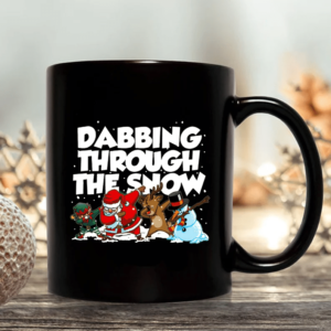 Dabbing Through The Snow Santa And Friends Coffee Mug Mug 11oz Black One Size