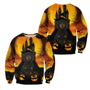 Dachshund Halloween Costume 3D All Over Print Shirt 3D Sweatshirt Orange S