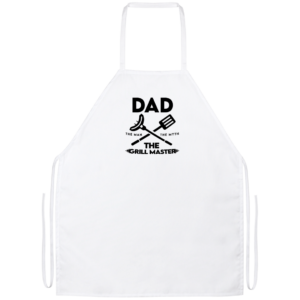 Dad The Man, The Myth The Grill Master Apron White One Size