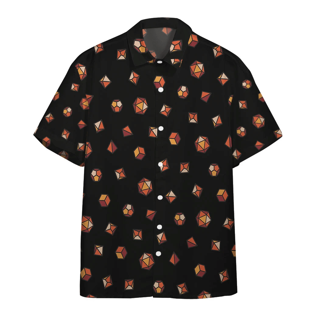 D&D Dungeons and Dragons Hawaii Shirt Style: Short Sleeve Hawaiian Shirt, Color: Black