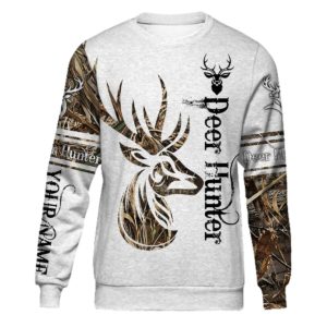 Deer hunter customize name all over print 3d shirt Sweatshirt S