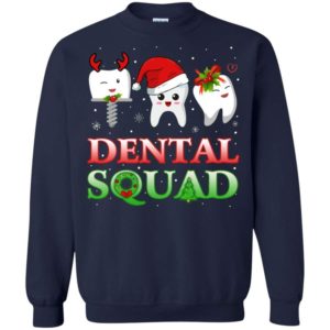 Dental Squad Tooth Christmas Sweatshirt Sweatshirt Navy S