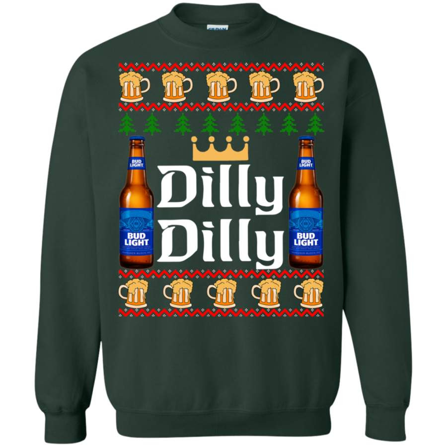 Dilly Dilly Beer lover Christmas Sweatshirt Style: Sweatshirt, Color: Forest Green