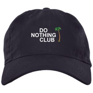 Do Nothing Club Coconut tree cap BX001 Brushed Twill Unstructured Dad Cap Navy One Size