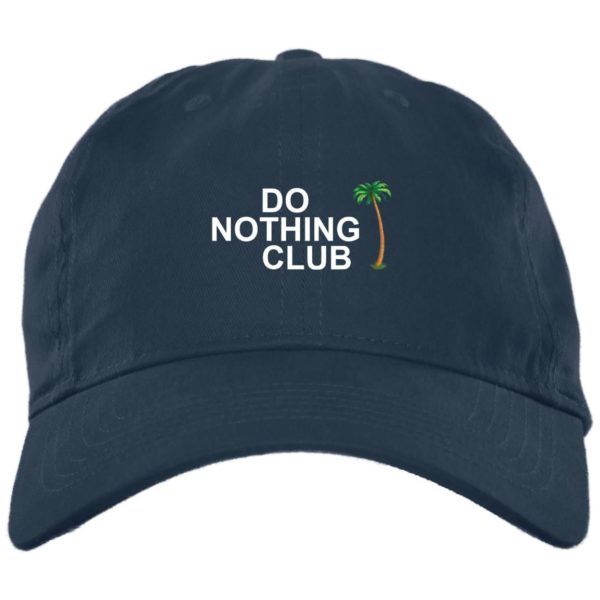 Do Nothing Club Coconut tree cap BX880 Twill Unstructured Dad Cap Navy One Size
