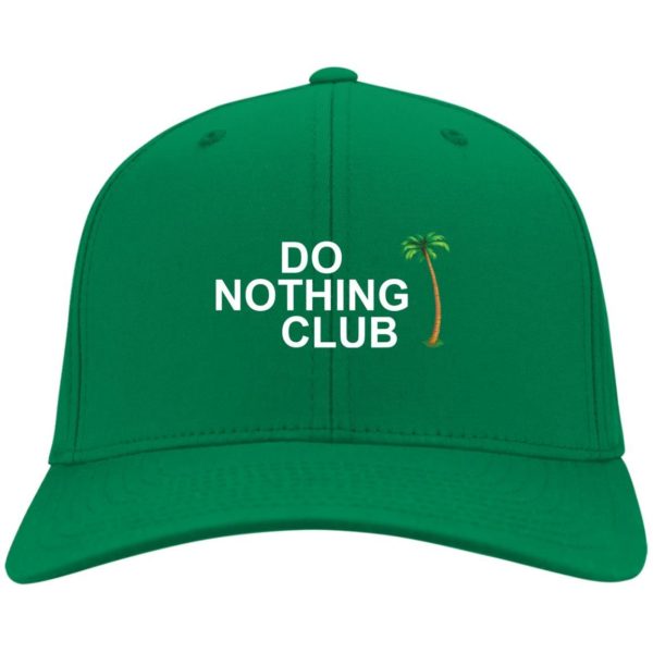 Do Nothing Club Coconut tree cap CP80 Twill Cap Kelly Green One Size