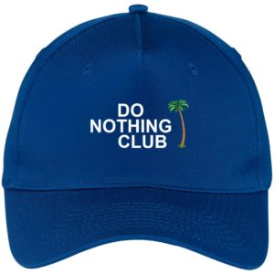 Do Nothing Club Coconut tree cap CP86 Five Panel Twill Cap Royal One Size