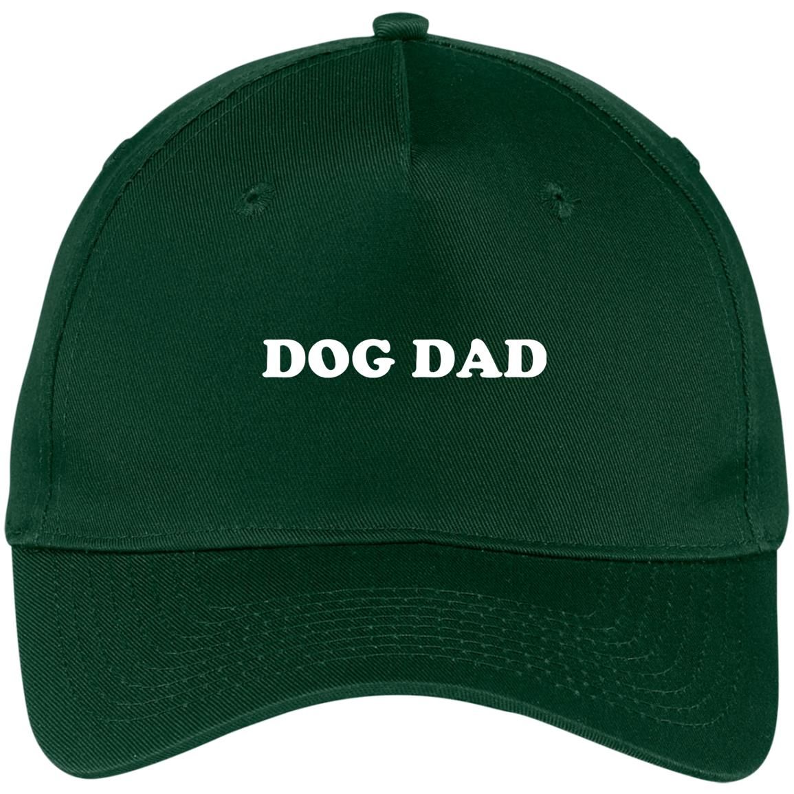 Dog Dat Embroidered Hat Style: CP86 Five Panel Twill Cap, Color: Hunter