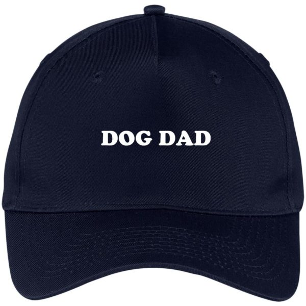 Dog Dat Embroidered Hat CP86 Five Panel Twill Cap Navy One Size