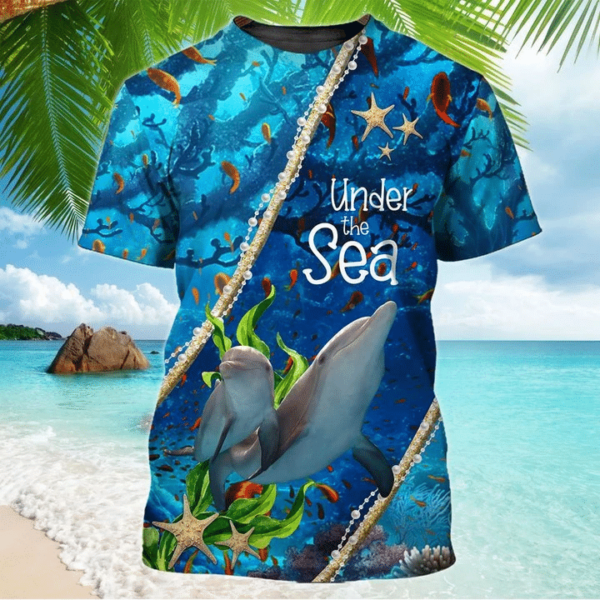 Dolphin Under The Sea 3D Hoodie All Over Print 3D Hoodie Royal S