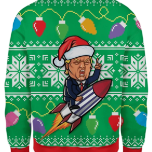 Donald Trump and Rocket Man 3D All Over Print Christmas Sweatshirt product photo 2