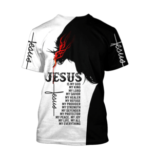 Easter Jesus, Jesus Is My God My King My Lord 3D All Over Print Shirt 3D T-Shirt Black S