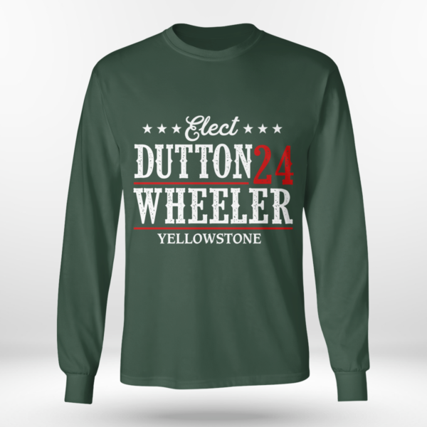 Elect Dutton Wheeler 24 Yellowstone Shirt Long Sleeve Tee Forest Green S