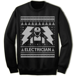 Electrician Christmas Gift Christmas For Electrician Sweatshirt Sweatshirt Black S