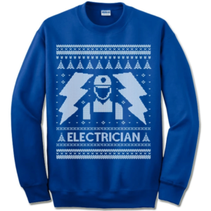 Electrician Christmas Gift Christmas For Electrician Sweatshirt Sweatshirt Blue S