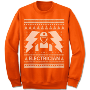 Electrician Christmas Gift Christmas For Electrician Sweatshirt Sweatshirt Orange S