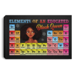 Elements Of An Educated Black Queen Framed Canvas Wall Art Landscape Canvas Black 12x8